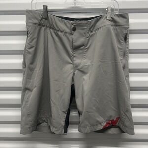 Fox Racing Mens Mountain Bike Shorts 34 Gray Polyester MTB Downhill Trail Pocket